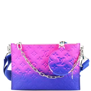 Trio Pouch Messenger Bag Limited Edition Illusion Monogram Taurillon Leather
