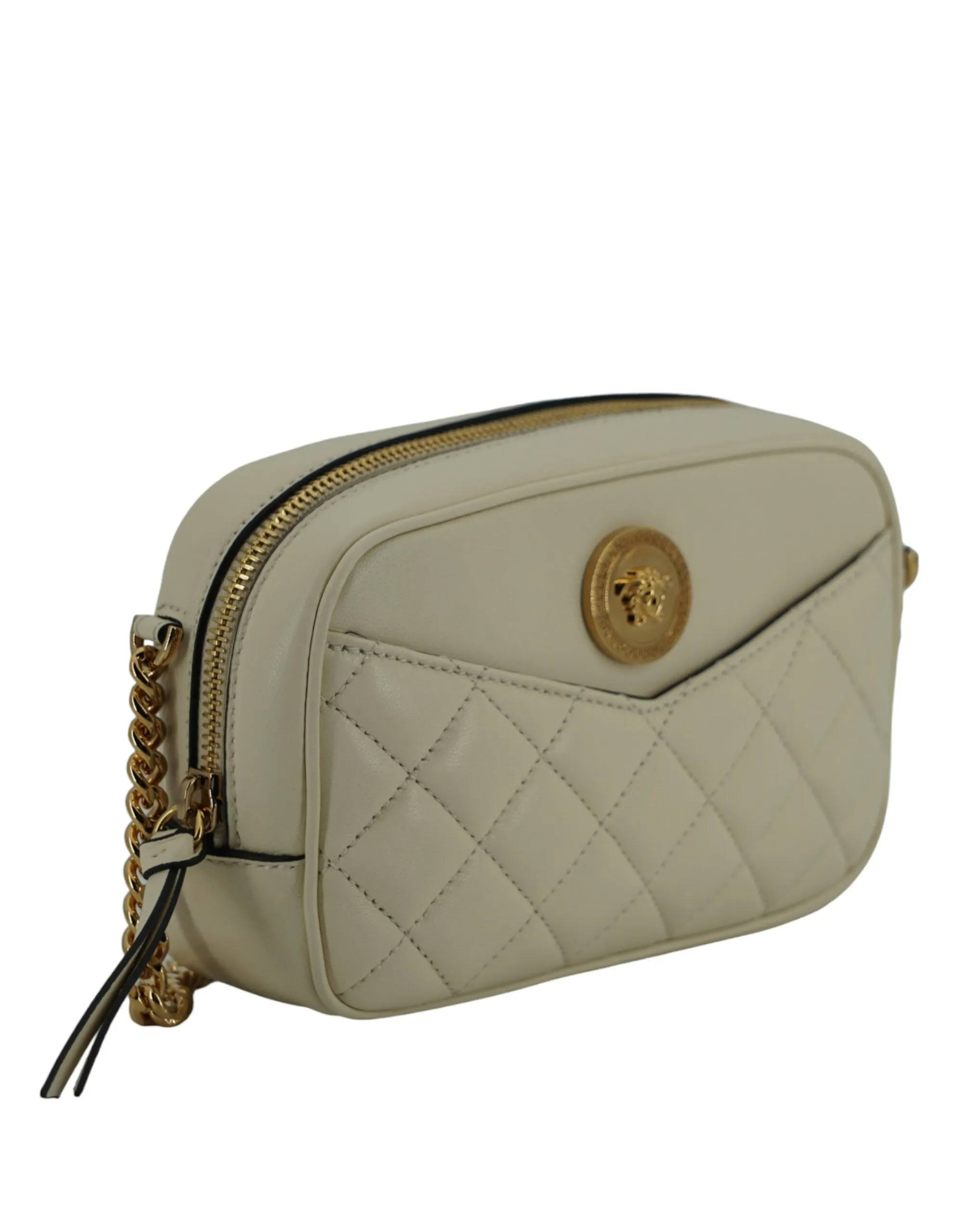Versace  Lamb Leather Small Camera Crossbody Women's Bag