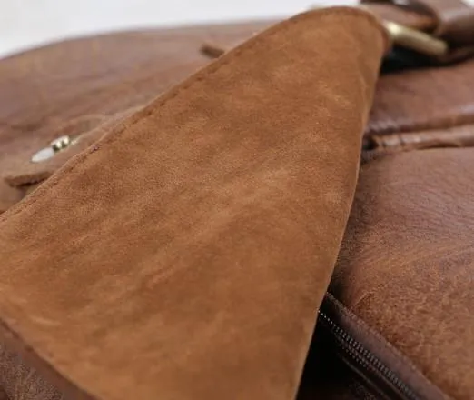 Vintage Brown Cool Leather Mens Messenger Bag Shoulder Bags for Men