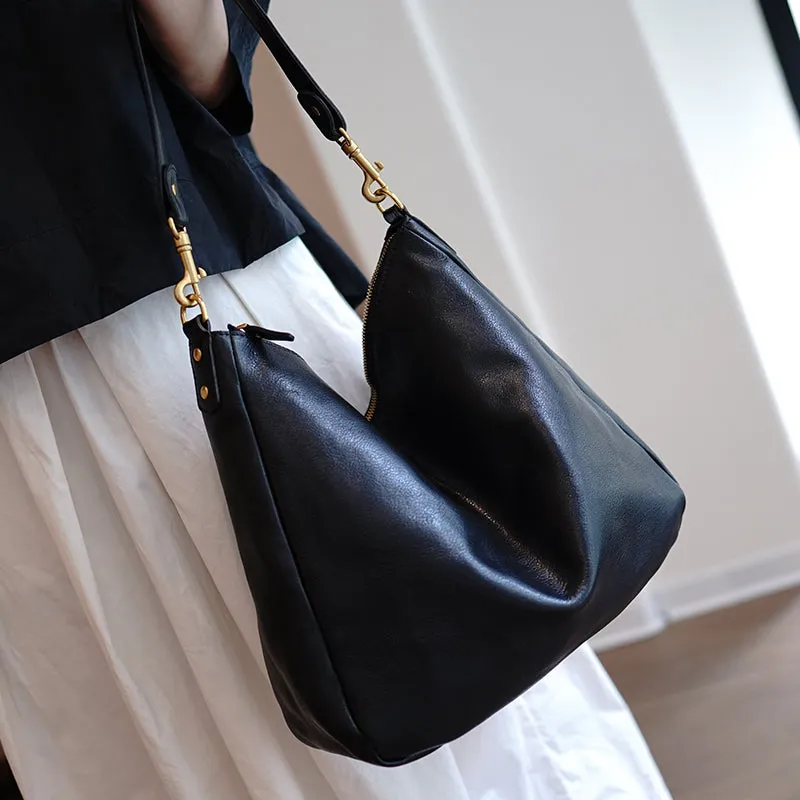 Vintage Brown Leather Shoulder Tote Women Crossbody Tote Onthego Shoulder Bag for Women