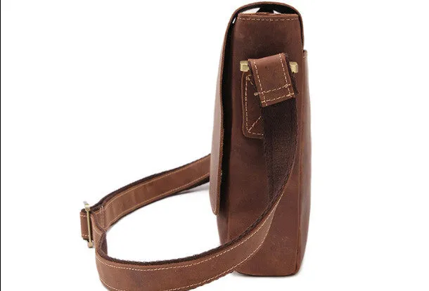 Vintage Cool leather men messenger large vintage shoulder bag for men