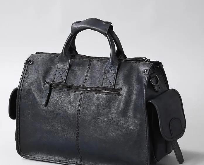 Vintage Leather Brown Mens Travel Bags Messenger Bag Shoulder Bag for Men