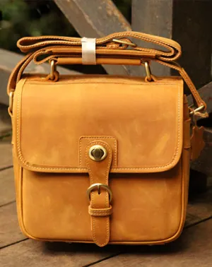 Vintage Leather Mens Camera Bag Shoulder Bag Messenger for men