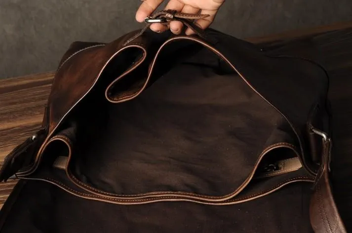 Vintage Leather Mens Cool Messenger Bag Shoulder Bags for men
