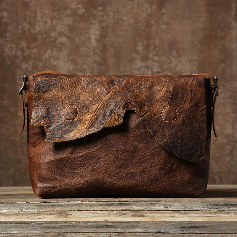 Vintage Leather Mens Cool Shoulder Bag Messenger Bag Bike Bag Cycling Bag for men