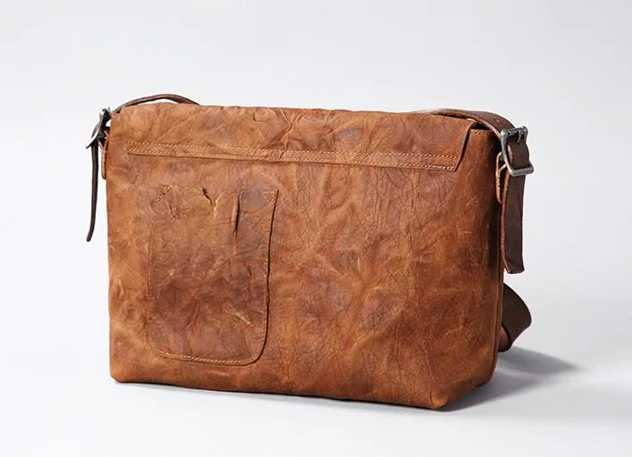 Vintage Leather Mens Cool Shoulder Bag Messenger Bag Bike Bag Cycling Bag for men