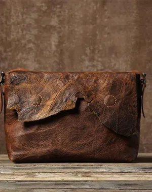 Vintage Leather Mens Cool Shoulder Bag Messenger Bag Bike Bag Cycling Bag for men