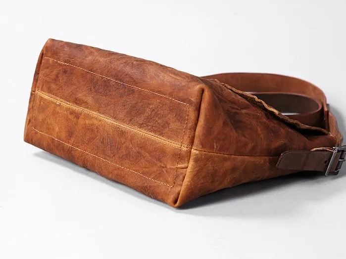 Vintage Leather Mens Cool Shoulder Bag Messenger Bag Bike Bag Cycling Bag for men