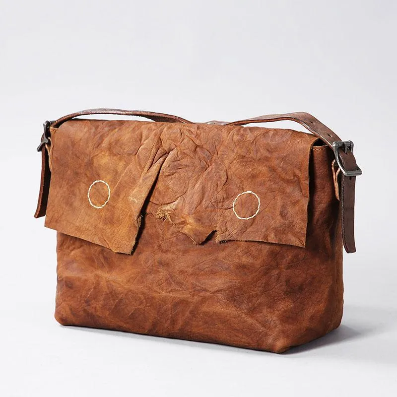 Vintage Leather Mens Cool Shoulder Bag Messenger Bag Bike Bag Cycling Bag for men