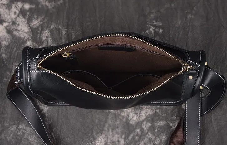 Vintage Leather Mens Messenger Bag Shoulder Bag For Men