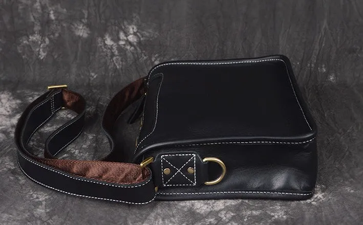 Vintage Leather Mens Messenger Bag Shoulder Bag For Men