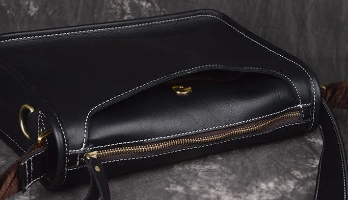 Vintage Leather Mens Messenger Bag Shoulder Bag For Men