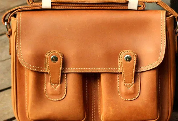 Vintage Leather Messenger Bags Cool Travel Messenger Bag Shoulder Bag for Men