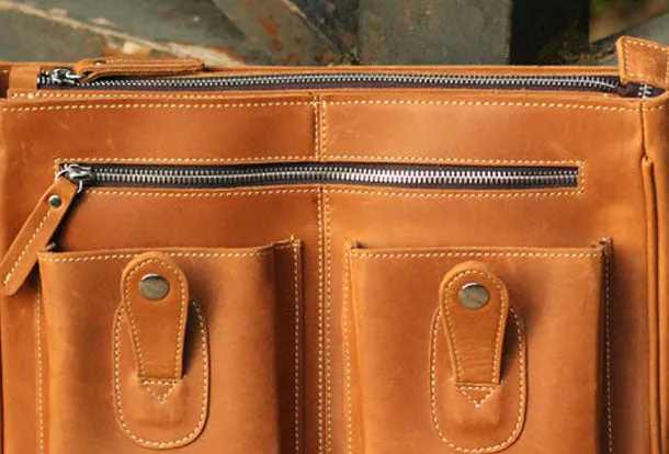 Vintage Leather Messenger Bags Cool Travel Messenger Bag Shoulder Bag for Men