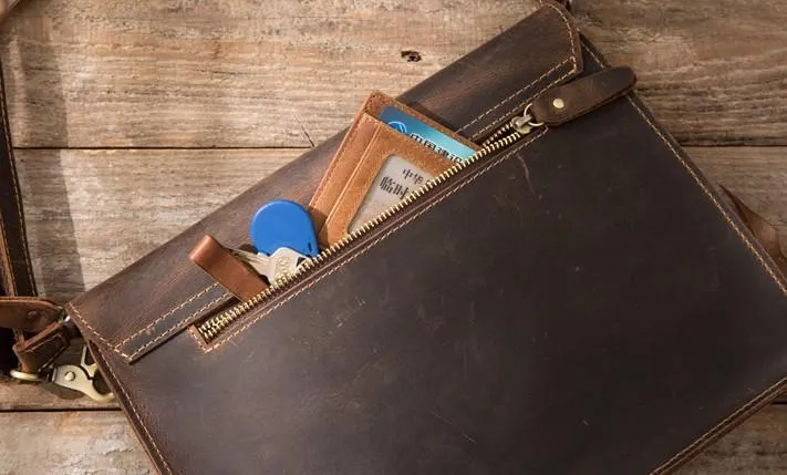 Vintage Leather Small Mens Cool Messenger Bags Small Shoulder Bag for Men