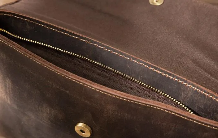 Vintage Leather Small Mens Cool Messenger Bags Small Shoulder Bag for Men