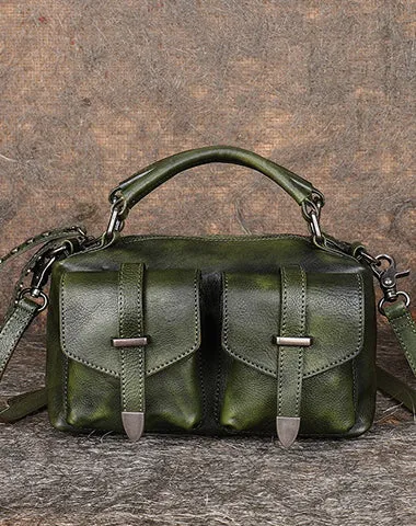 Vintage Leather Womens Satchel Shoulder Bag Handbag Crossbody Purse for Ladies
