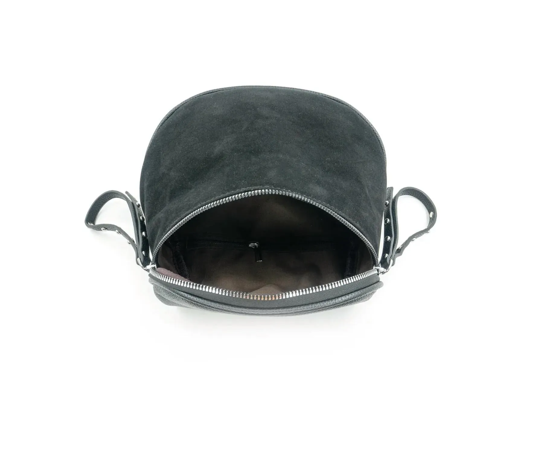 Women's Faux Suede Crossbody Bag In Black
