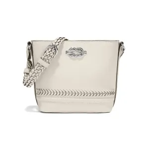 Women's Freda Small Cross Body Bucket Bag In White