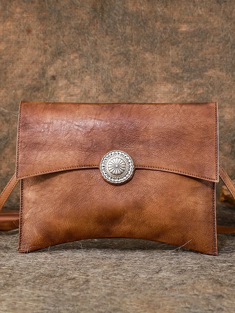 Womens Leather Envelope Shoulder Bag Large Envelope Clutch Purse for Ladies