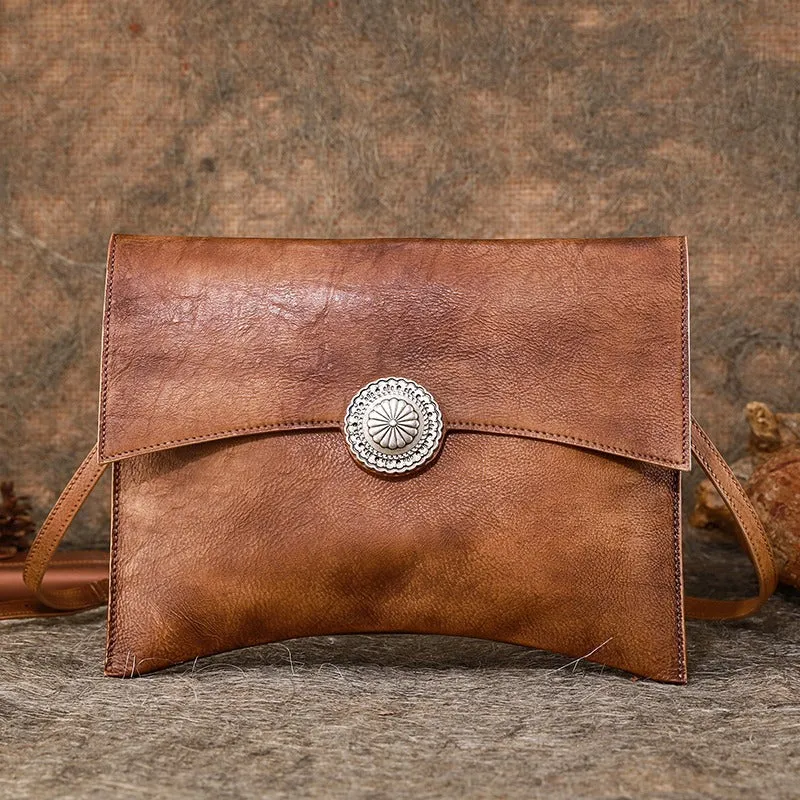 Womens Leather Envelope Shoulder Bag Large Envelope Clutch Purse for Ladies
