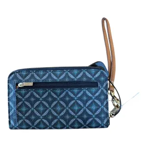 Wristlet By Fossil In Blue & Brown, Size:Medium