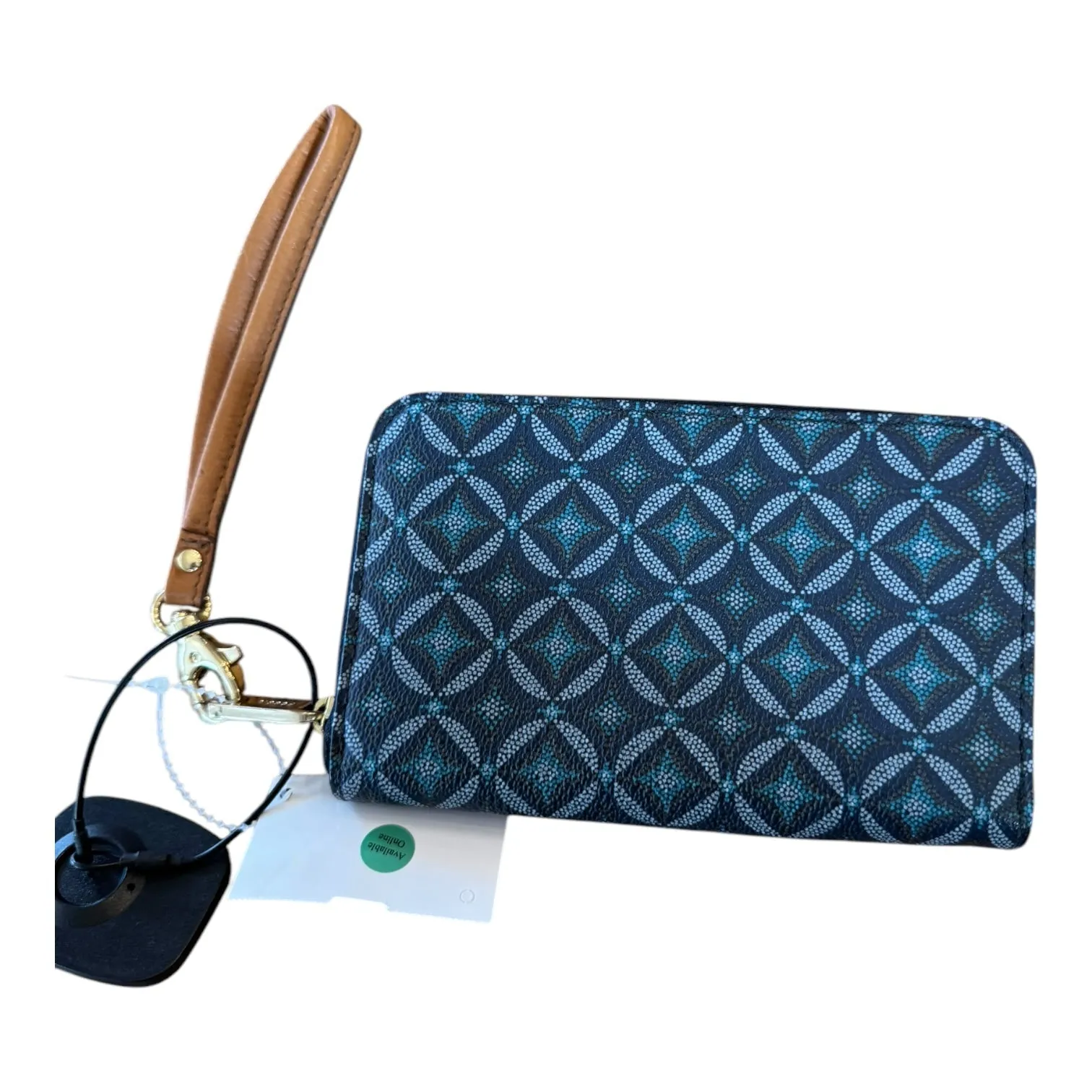 Wristlet By Fossil In Blue & Brown, Size:Medium