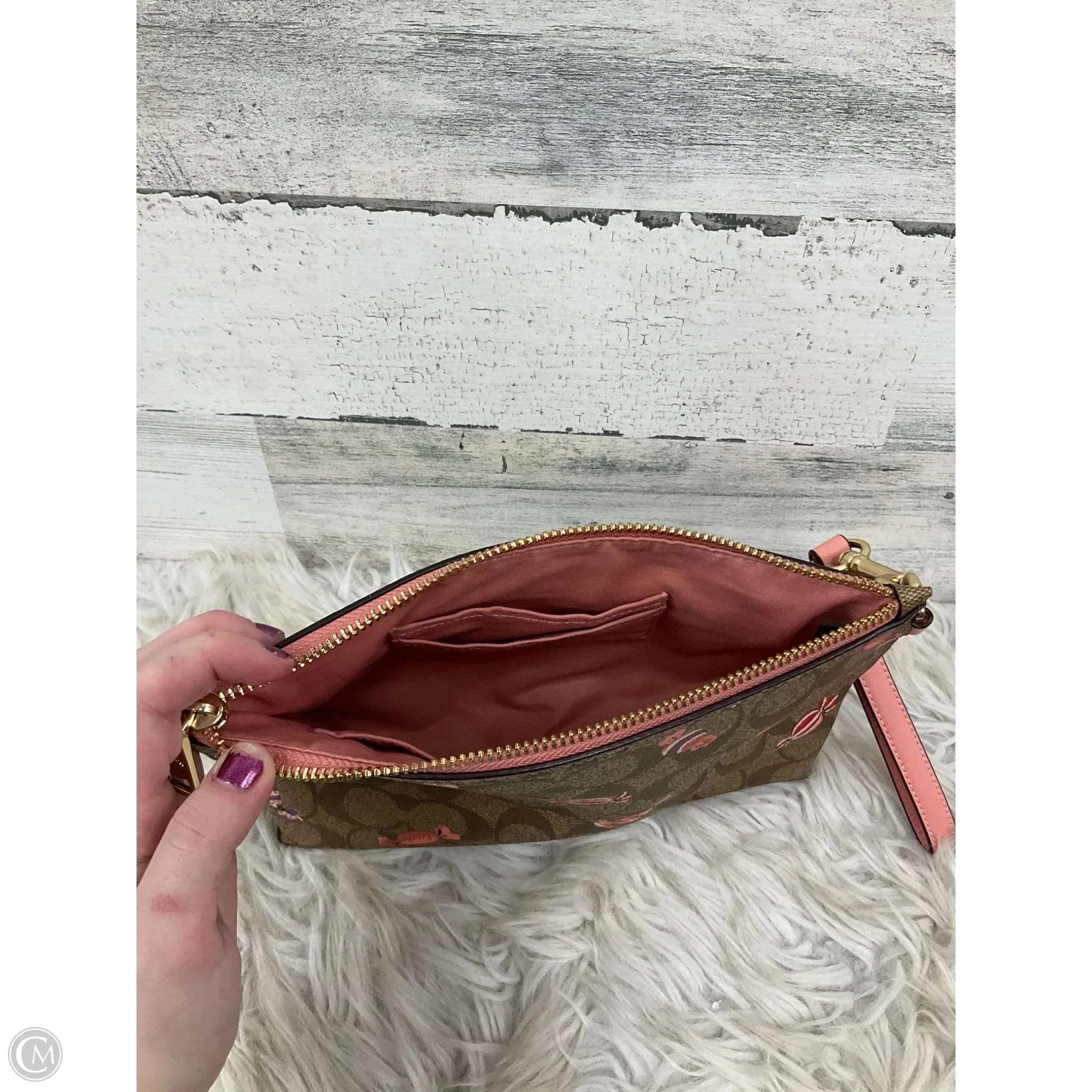 Wristlet Designer By Coach, Size: Large