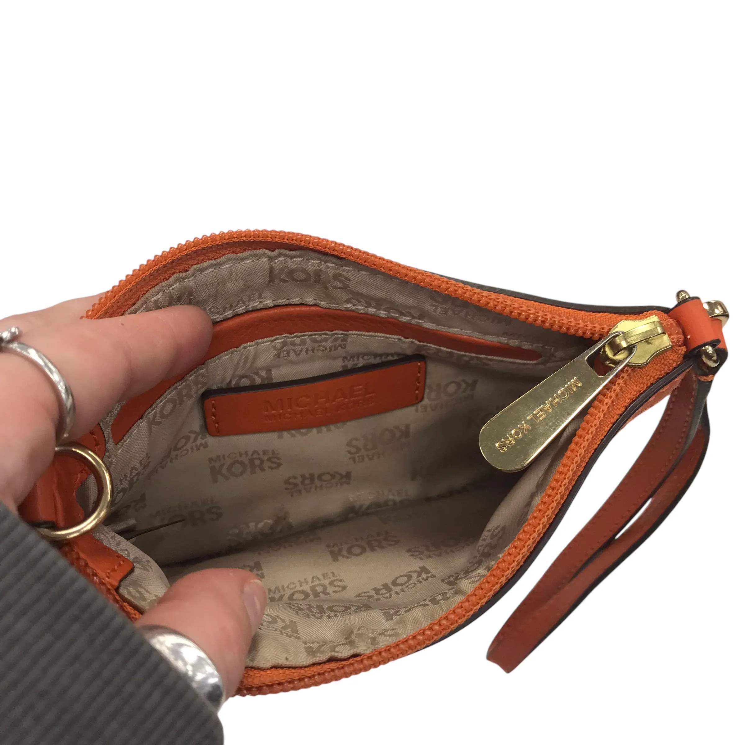 Wristlet Designer By Michael Kors In Tan, Size:Small