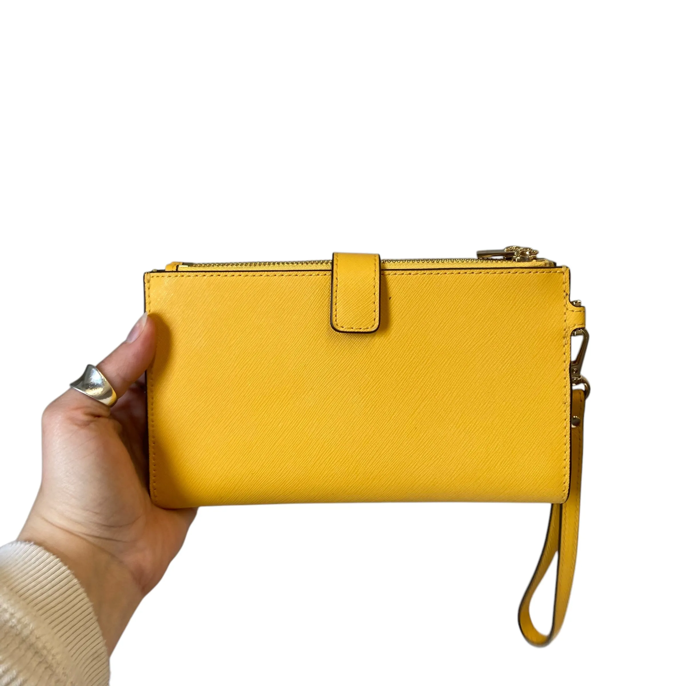 Wristlet Designer By Michael Kors In Yellow, Size:Medium