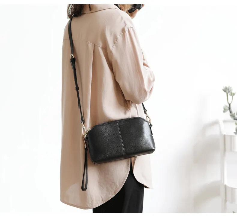 Zip Womens Leather Wristlet Wallet Gray Crossbody Purse Cute Shoulder Bag for Women